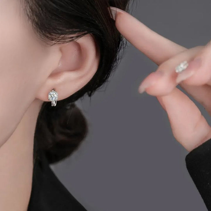 Aretes cuadrados Nadine | Oro blanco