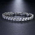 Pulsera Nemorina Foliora | Oro blanco