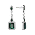 Aretes Verdancia Clarion | Oro blanco