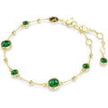Pulsera Delicada con Esmeralda | Oro