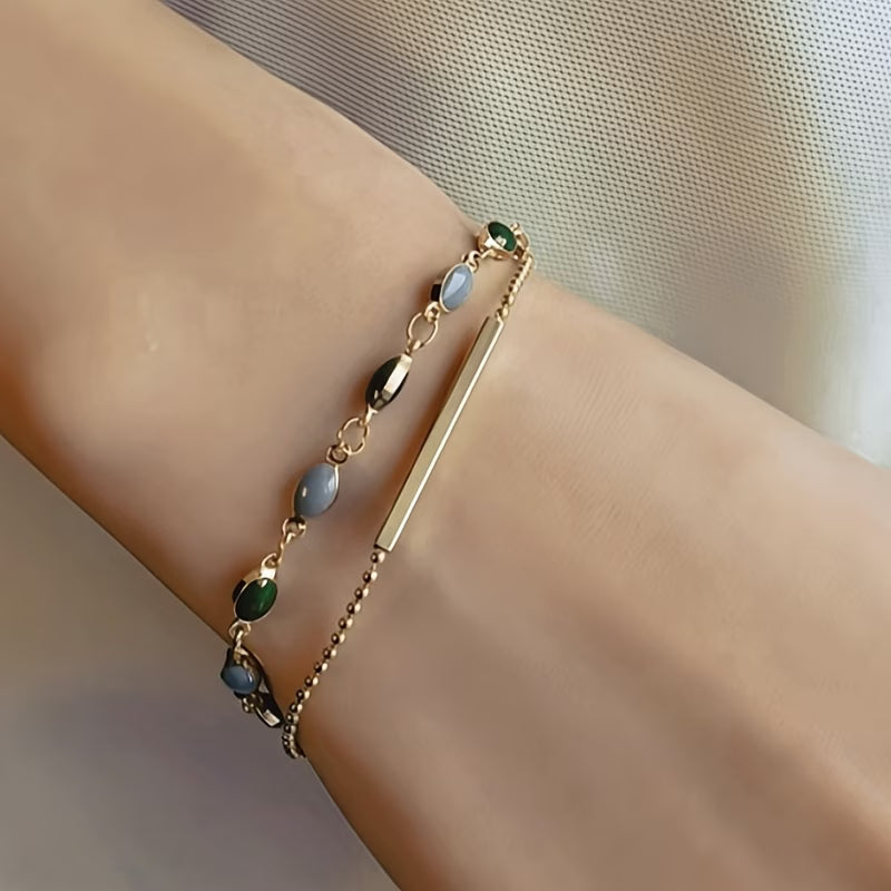 Pulsera Dúo Olivia Moss | Oro