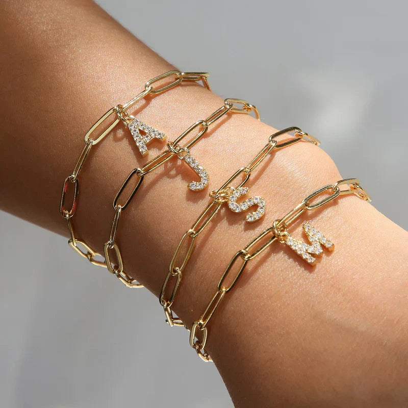 Pulsera Dije con Iniciales | Oro