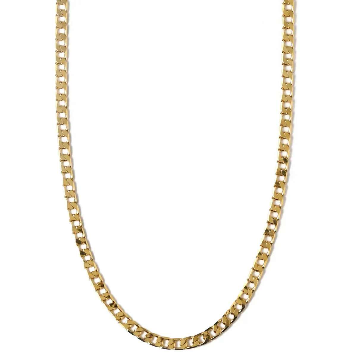 Collar Cadena Barbada de Eslabones Planos | Oro