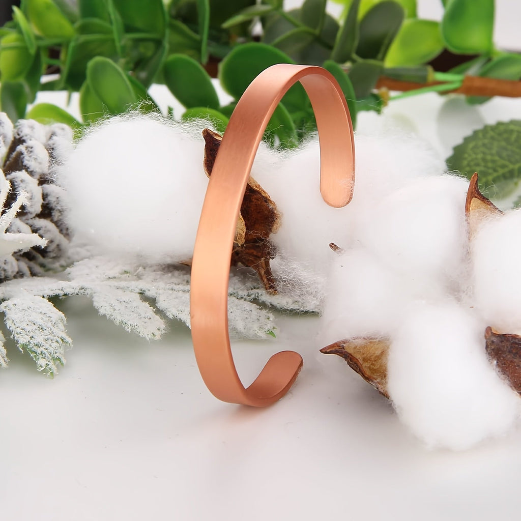 Pulsera Brazalete Minimalista de Cobre