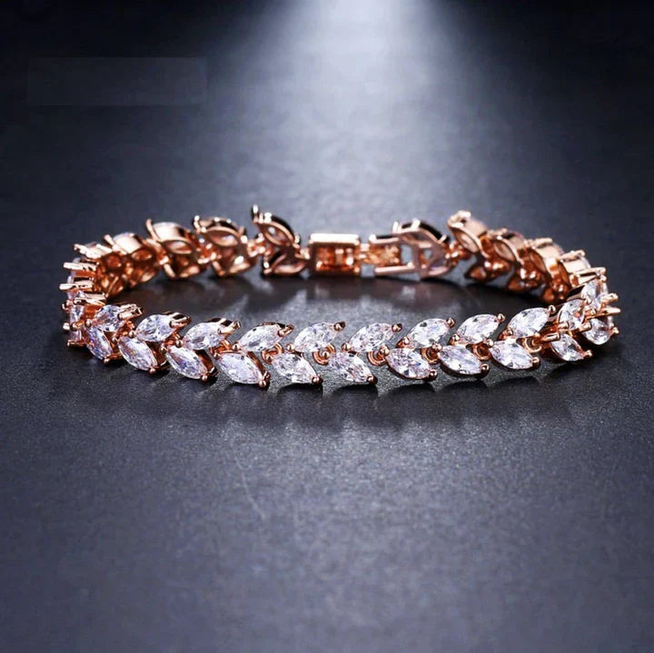Pulsera Nemorina Foliora | Oro rosa