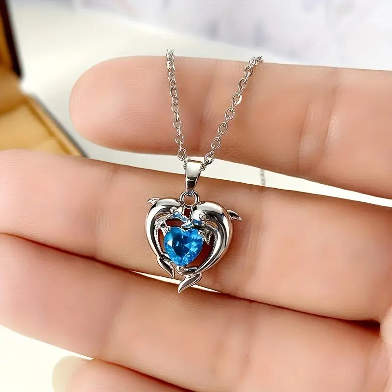 Collar Oceanheart Gemelos | Oro blanco