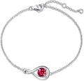 Pulsera Infinito Rubí | Oro blanco