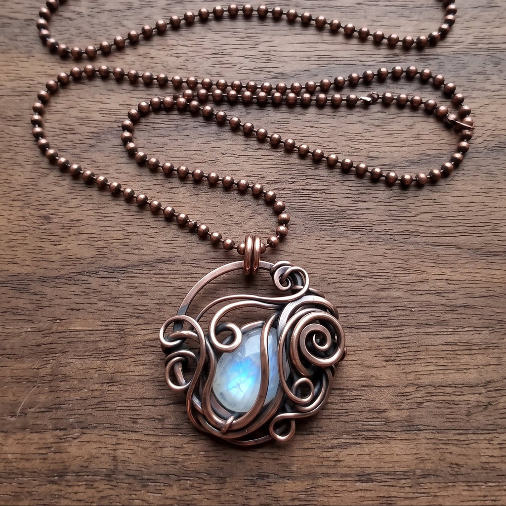 Collar Eulalia Piedra Celestial de Cobre