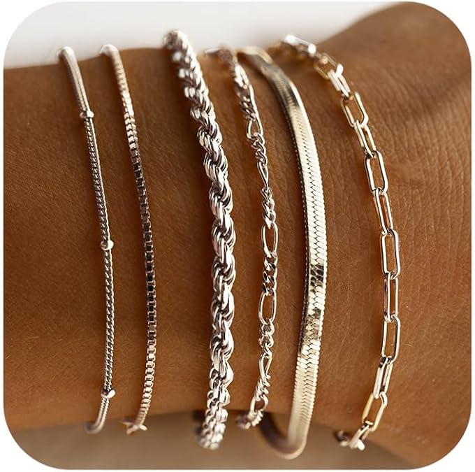 Juego de Pulseras Isabella Vernetta | Oro blanco