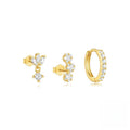 Juego Aretes Trio Mila Essentials Oro Unilateral
