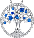 Collar Árbol de la Vida con Zafiro | Oro blanco