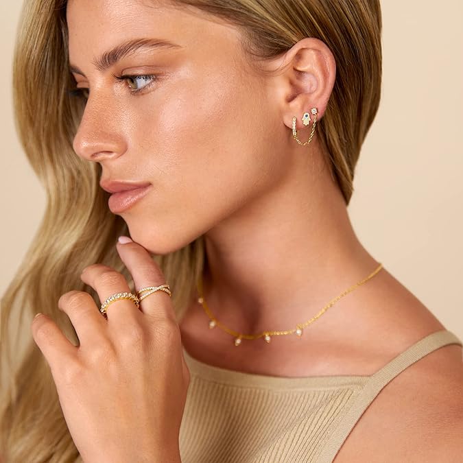 Aretes Cadena Adella | Oro
