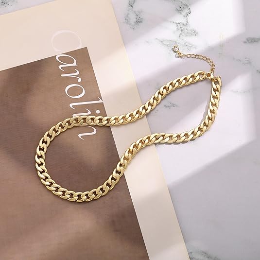 Collar Eslabón Cubano Grueso | Oro