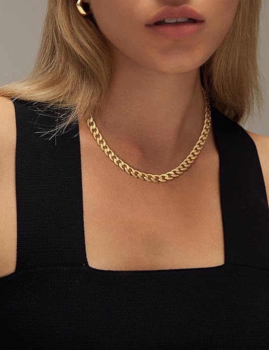 Collar Eslabón Cubano Grueso | Oro