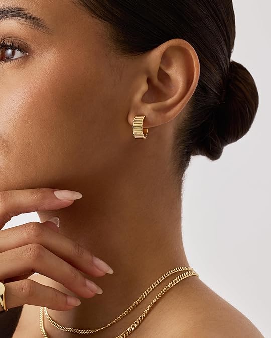 Aretes Clásicos Estriados | Oro