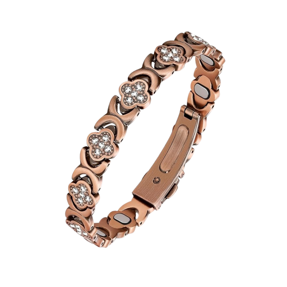 Pulsera Flor de Cristal Cobre