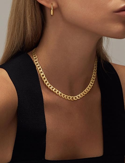 Collar Eslabón Cubano Grueso | Oro