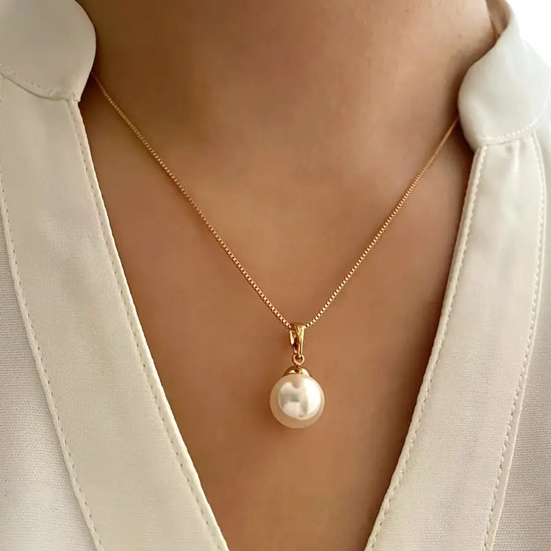 Juego de Joyería Perla Elegancia Dorada