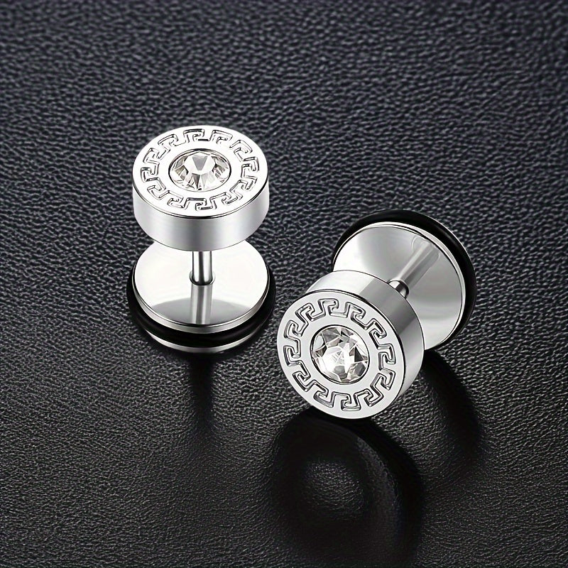 Aretes de botón Theron Keyline | Oro