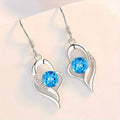 Aretes Gota Corazón Eclipse | Oro blanco