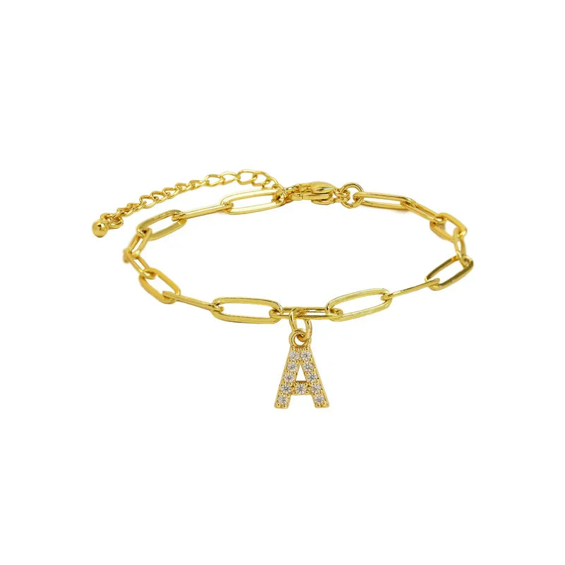Pulsera Dije con Iniciales | Oro