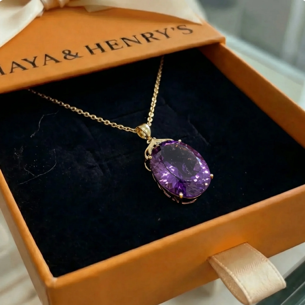 Collar Amatista Imperial Oval | Oro