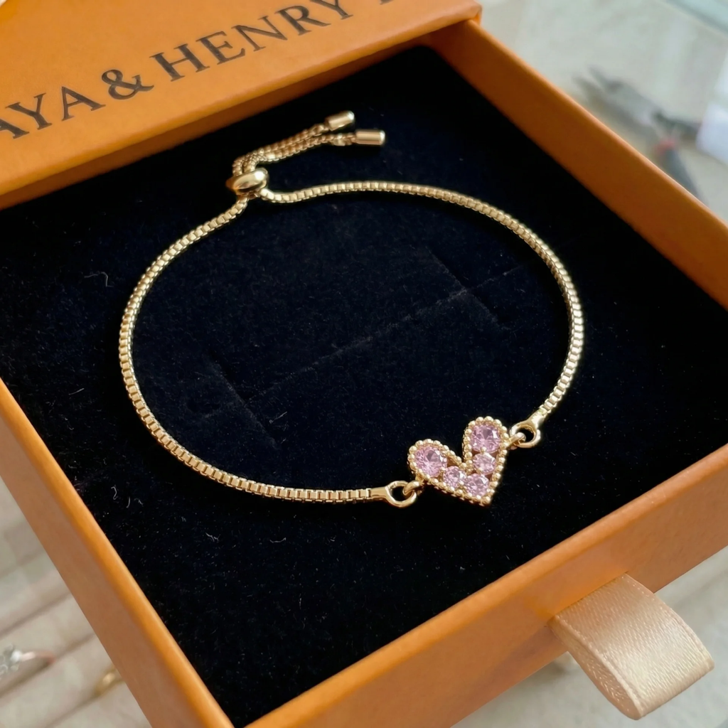 Pulsera Amor Rosa Palo | Oro