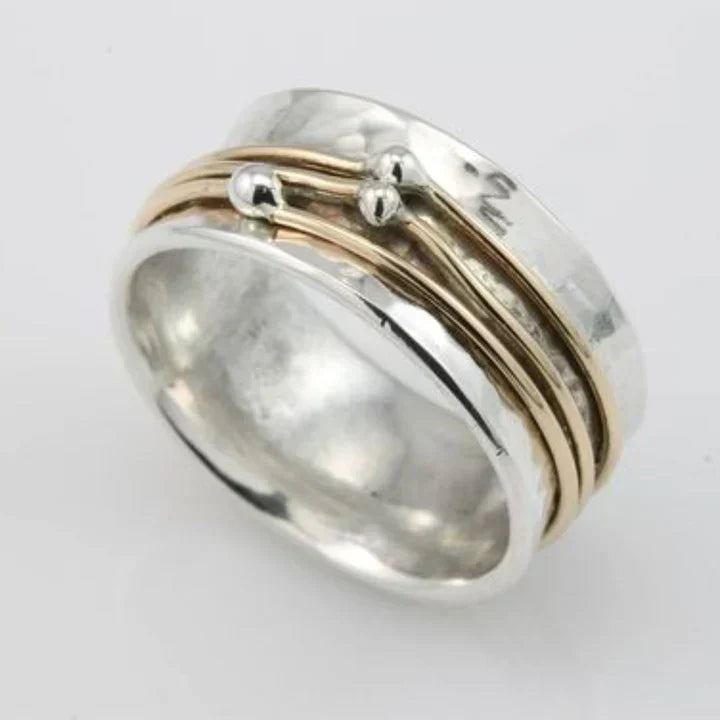 Anillo Vintage Oro Laminado Plata | Oro mixto