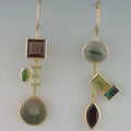 Aretes Colgantes de Cristal Bosque Vintage | Oro
