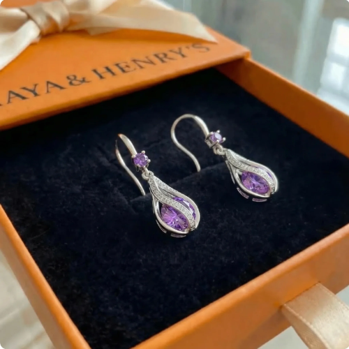 Aretes Calithra Lumen Retorcidos | Oro blanco