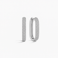Arracadas Icon Pavé | Oro blanco