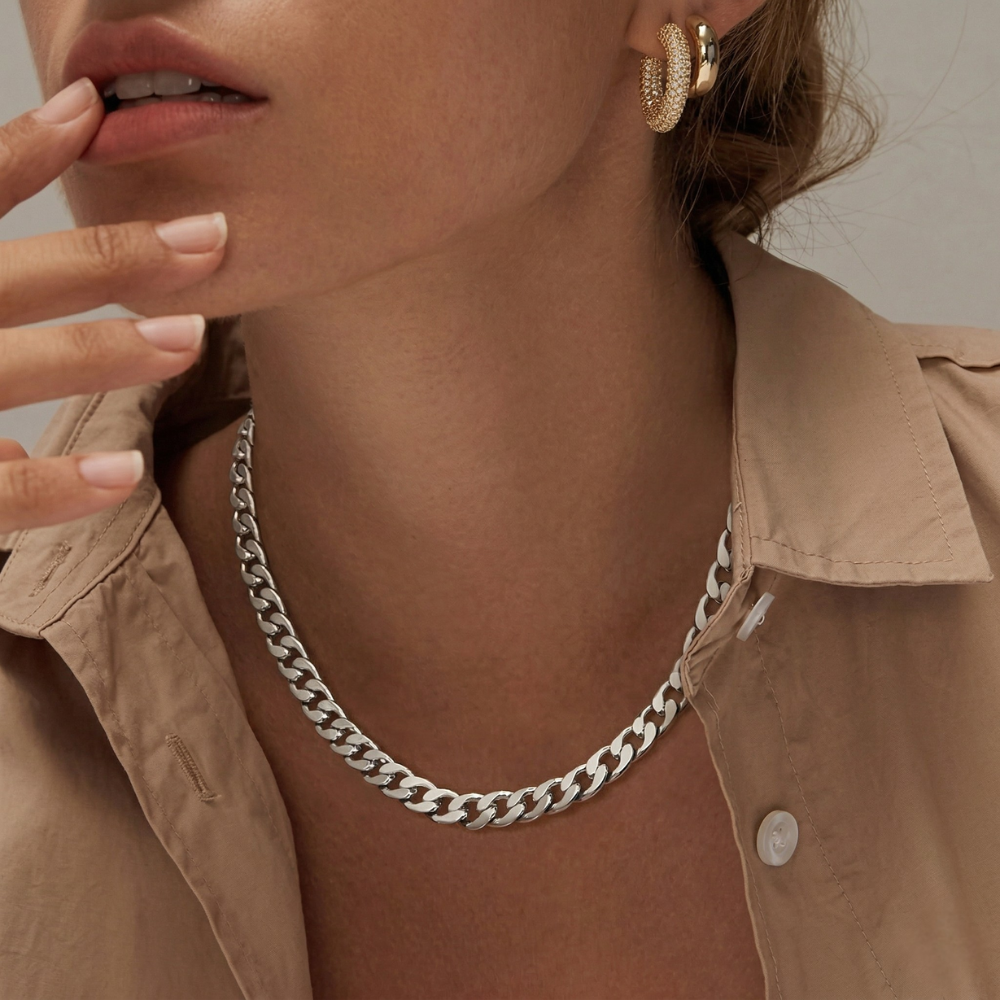 Collar Eslabón Cubano Grueso | Oro