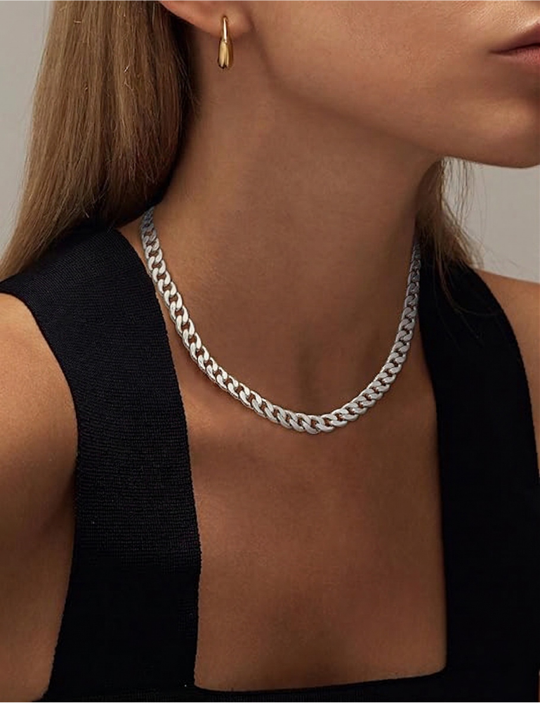 Collar Eslabón Cubano Grueso | Oro