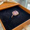 Anillo Zafiro Rosa Cojín | Oro rosa