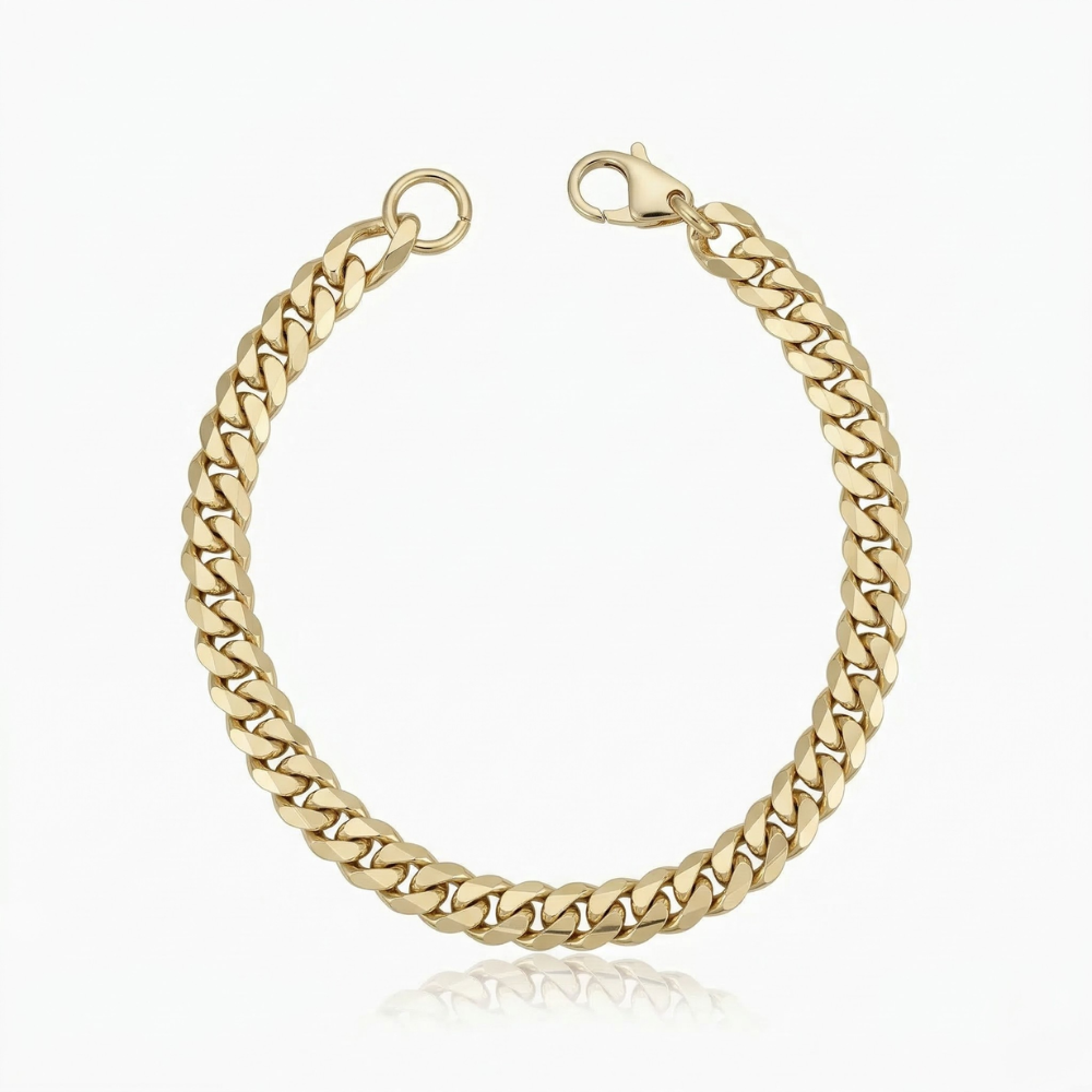Pulsera Cubana de Época | Oro