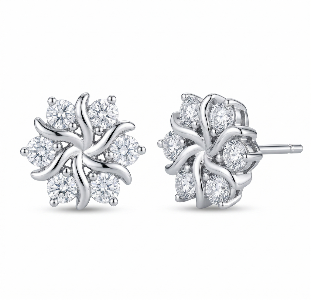 Aretes Camille | Oro blanco