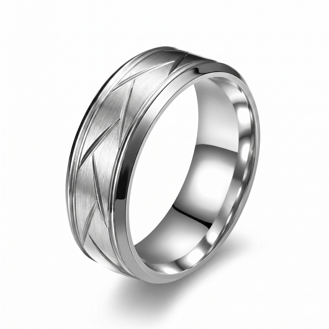 Anillo Heston Cutline | Oro blanco