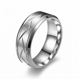 Anillo Heston Cutline | Oro blanco