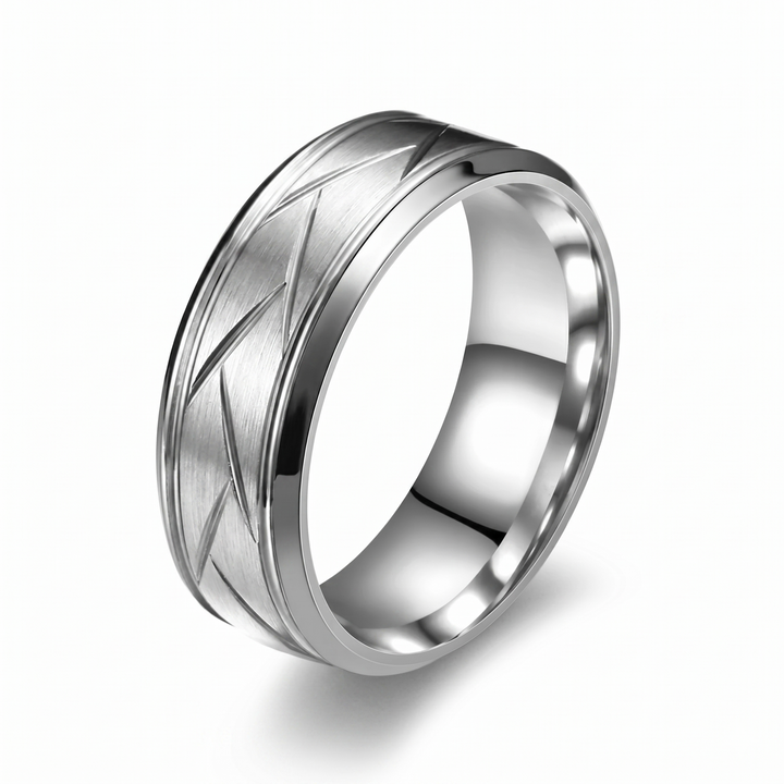 Anillo Heston Cutline | Oro blanco