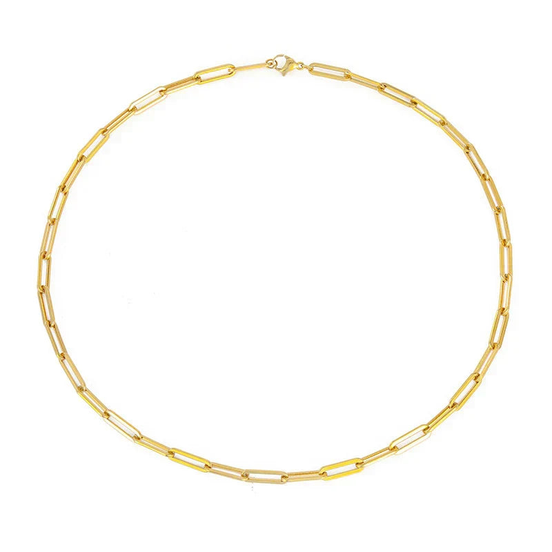 Collar Cadena Elegante Archen | Oro blanco