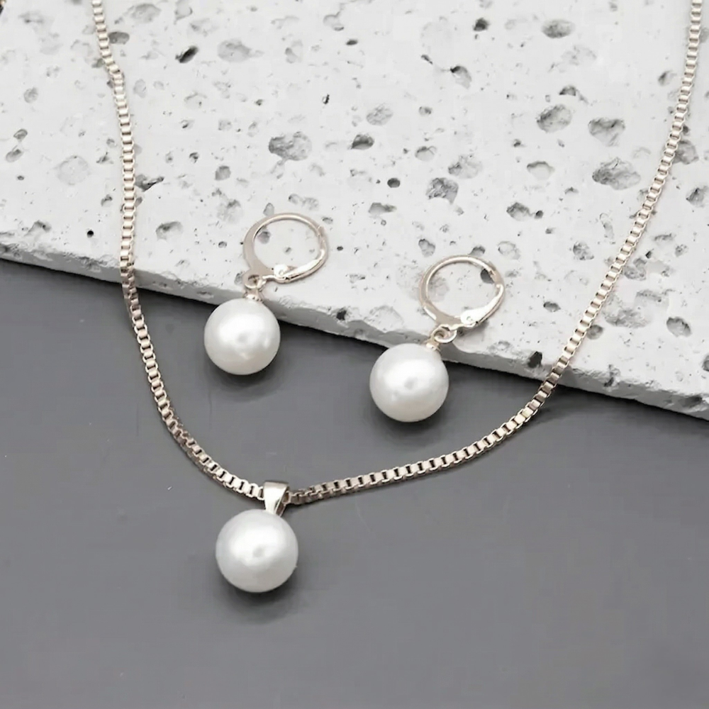 Juego de Joyería Perla Elegancia Dorada