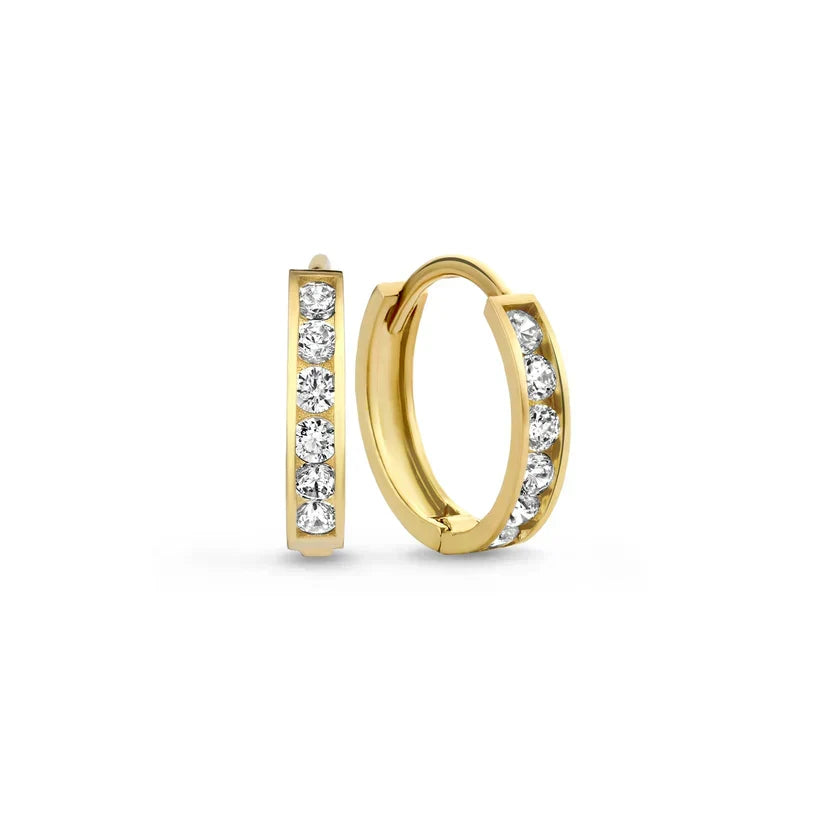 Juego de Aretes Dara Brillane con Piedras | Oro