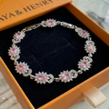 Pulsera Iridessa Pinkthorn | Oro blanco