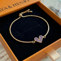 Pulsera Amor Lila | Oro