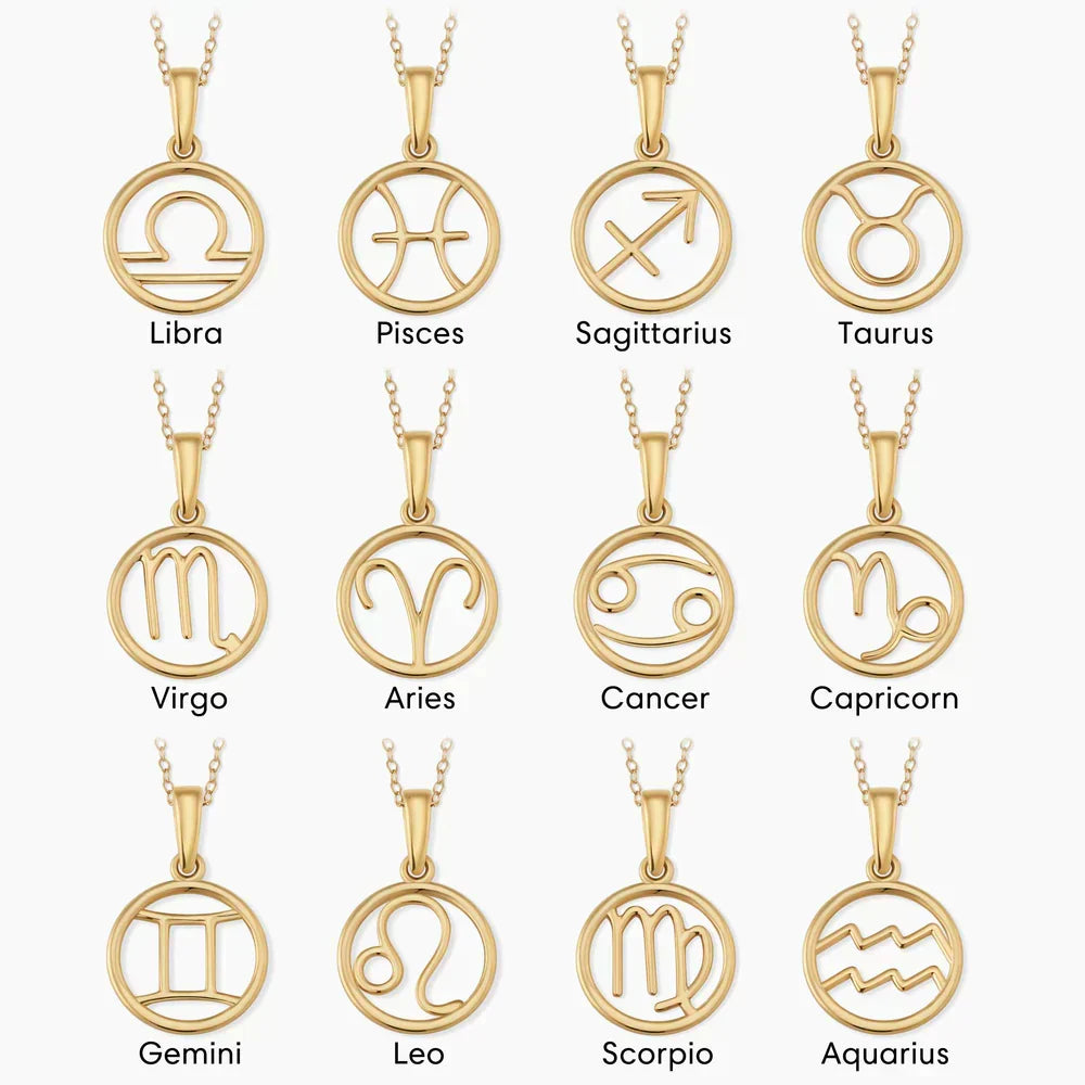 Collar con dije de signo zodiacal | Oro