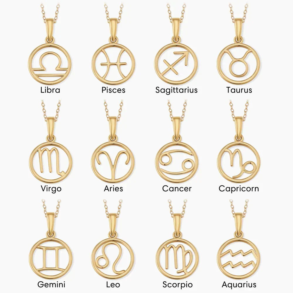 Collar con dije de signo zodiacal - Oro
