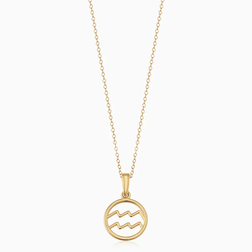 Collar con dije de signo zodiacal | Oro blanco