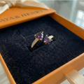 Anillo Noctira Heartwrap Violeta | Oro