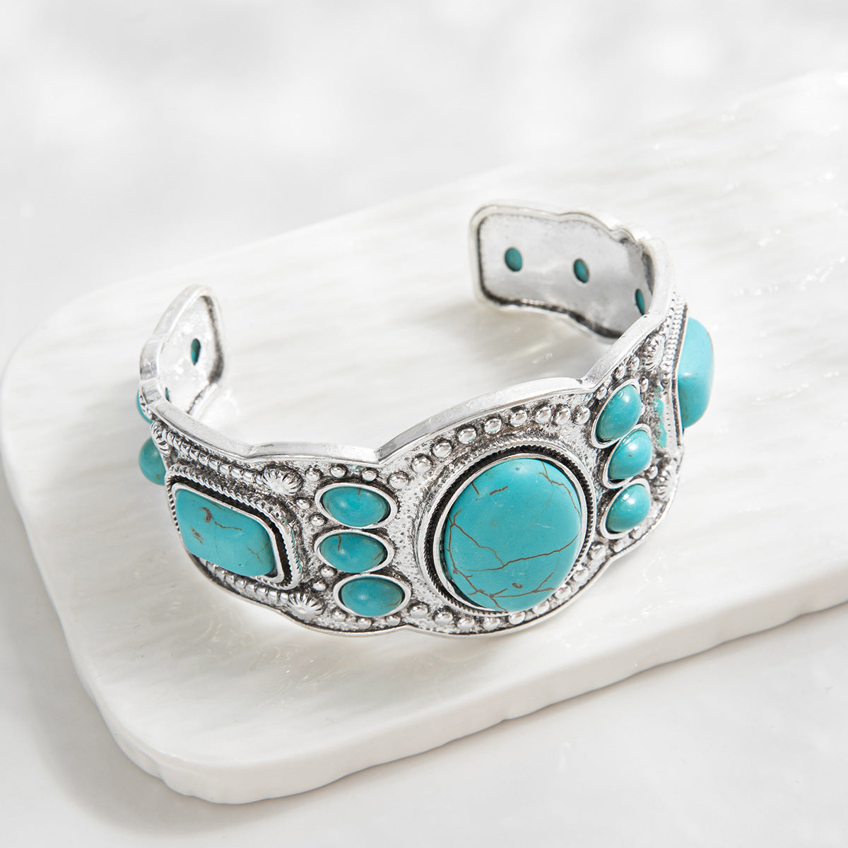 Brazalete Valencrest Cielo | Oro blanco