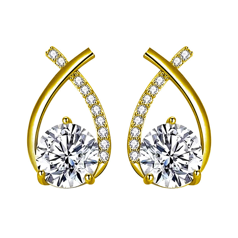 Aretes Arielle | Oro blanco